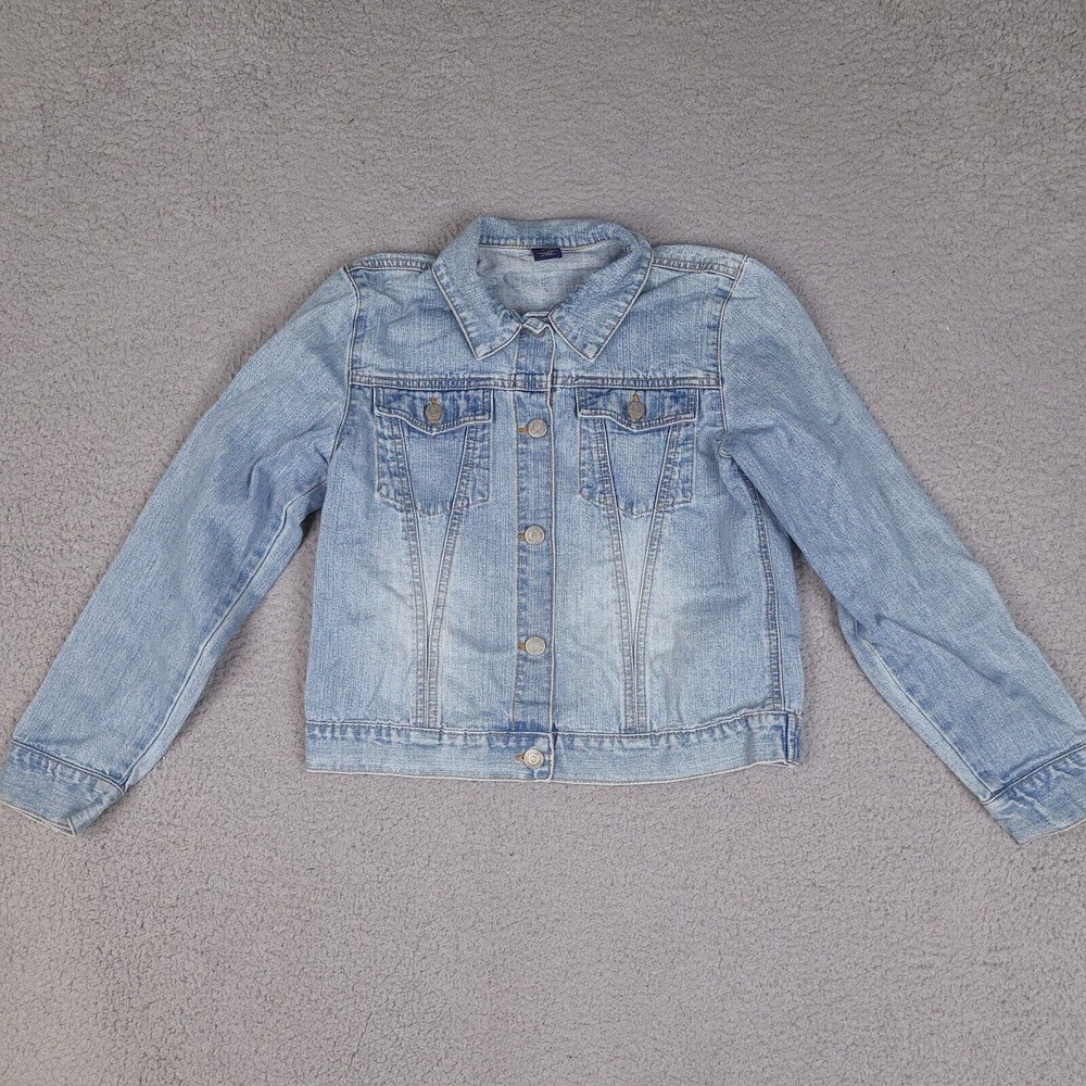 Gap Girls Denim Jacket‎ XXL Blue Trucker Jean Button Up Cotton